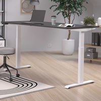 Zit-stabureau Hermoso | 180 x 80 x 72-120 cm | Elektrisch verstelbaar | Zwart-witdesign