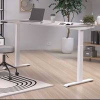 Bureautafel Hermoso | 180 x 80 x 72-120 cm | elektrisch verstelbaar | Grijs-witdesign