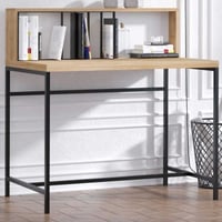 Creative Home Office Bureau met Planken | Eiken Zwart