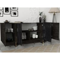 Veyron Console | 100% MELAMINE | Zwart, Goud