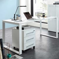Bureauset Mouna | Bureau en ladekast | Wit