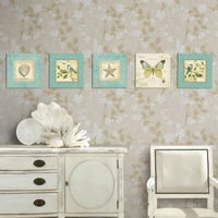 Evila Originals 5-delige MDF schilderijenset | 100% MDF | UV bedrukt | Blauw Crème Groen