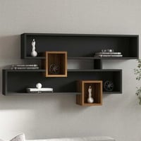 Karen Wandplank | 100% MELAMINE | Walnoot, Antraciet