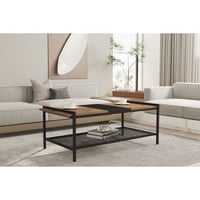 Moderne Woody Fashion Salontafel 18mm Melamine Gecoat - Atlantic Pine Zwart