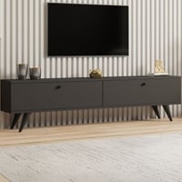 TV-meubel Paris - 100% MELAMINE - Antraciet - 160 x 40 x 25 cm