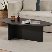 Salontafel Orba - 100% MELAMINE - Houtzwart - 40 x 65 x 120 cm