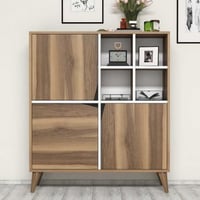 Modieus Woody-kastje | 100% Melamine Gecoat | Walnoot Wit
