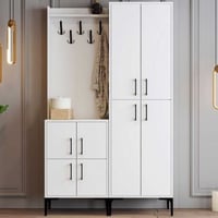 Garderobekast - 150x35x200cm - 8 deuren - wit