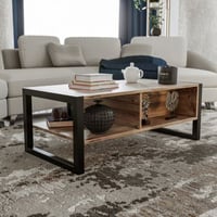 Haldizen Salontafel | 100% MELAMINE | Atlantisch grenen, zwart
