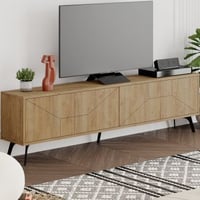 TV-meubel Dune - 100% MELAMINE - Eiken - 180 x 50 x 29,6 cm