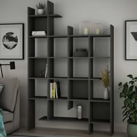 Woody Boekenplank | 100% Gemelamineerd | Antraciet | 122x188x25 cm