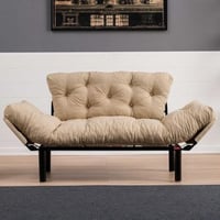 | Comfort en Uniek Ontwerp | Metalen Frame en Microvezel Stof | Crème