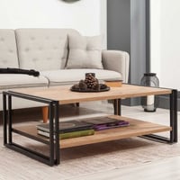 Cosmo Salontafel | 100% MELAMINE | Atlantisch grenen, zwart