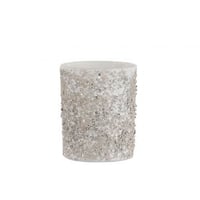 T-lichthouder parels glas zilver large