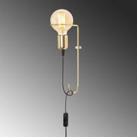 Opviq Wandlamp | Goud | 9x15cm | 30cm Hoogte | E27 Max 40W | Pluggable