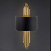 616 Wandlamp | METALEN BEHUIZING | Zwart, Goud