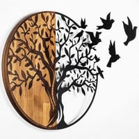Wallity: Decoratief houten wandaccessoire | Zwart walnoot