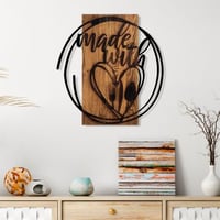 Skyler Decoratieve houten wandaccessoire | Hout & metaal | 55 x 57 cm