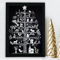 Christmas - 2022 Decoratief ingelijst MDF schilderij | 100% MDF | 24 x 29 cm