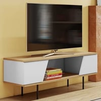 Tv-meubel Pixie 140cm - eik/wit