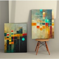 Novato Decoratief canvas schilderij (2 stuks) | Houten lijst | 50 x 70 cm