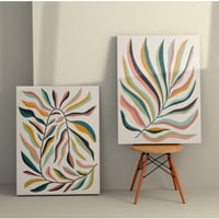 Novato Decoratief canvas schilderij (2 stuks) | Houten lijst | 50 x 70 cm