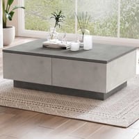 LV17 Salontafel | 100% MELAMINE | Zilver, Antraciet