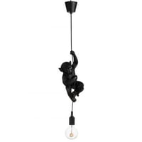 Lamp aap hangend polyresin zwart