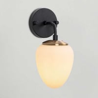 Ns Wandlamp | METALEN BEHUIZING | Zwart, antiek, crème