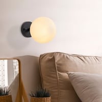 Atmaca Wandlamp | METALEN BEHUIZING | Zwart, Crème