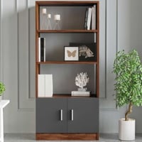 Vario D Boekenplank | 100% MELAMINE | Walnoot, Antraciet