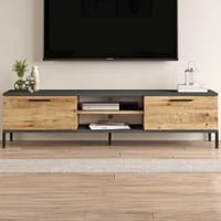 Rl1-Aa TV-meubel | 100% MELAMINE | Atlantic Pine, Antraciet