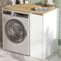 SA1 Badkamerkast | 100% MELAMINE | Walnoot, Wit