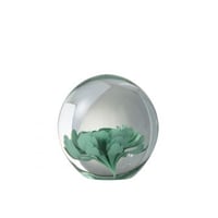 Presse papier bloem glas muntgroen medium