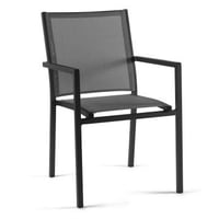 Tuinstoel Arianne - antraciet/zilvergrijs