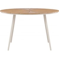 Eettafel San Vito Venture Design - Aluminium & Polywood - Ø120cm - Beige