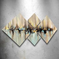 Evans Decoratief MDF schilderij (4 stuks) | 100% MDF | 60 x 115 cm