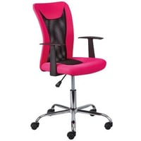 Bureaustoel Donny ergonomische rugleuning - roze