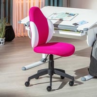 Bureaustoel Jessie - roze/ wit