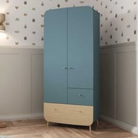 Kledingkast Firmiana | 90,5 x 49,7 x 203,4 cm | Blauw