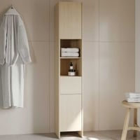 Kolomkast Poema - 34x33x185cm - 2 deuren & 1 lade - eik