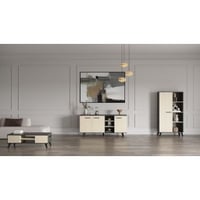 Woonkamer Kent: salontafel, buffetkast, dressoir - eikdecor/antraciet
