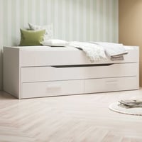 Bed met onderbed Twist - 90x200cm - met twee lades - wit