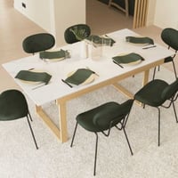 Verlengbare eettafel Stoik - 180-220x90x76cm - keramiek - marmerlook