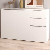 Dressoir Spectre - 119x37x78cm - 3 deuren & 2 lades - wit