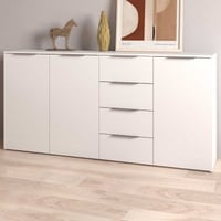 Dressoir Spectre - 159x37x78cm - 3 deuren & 4 lades - wit