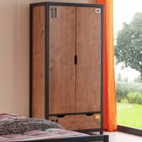 Kledingkast Alex 2 deuren - den/zwart