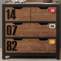 Commode Alex met vier lades - den/antraciet