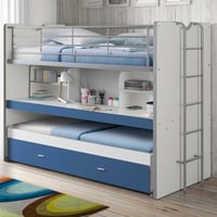 Hoogslaper Bonny 80 met bureau en bedlade - blauw