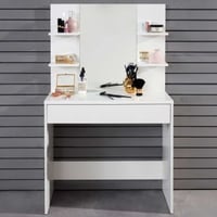 Make-uptafel Basix | 85 x 40 x 141 cm | 100% Melaminegecoat | Wit